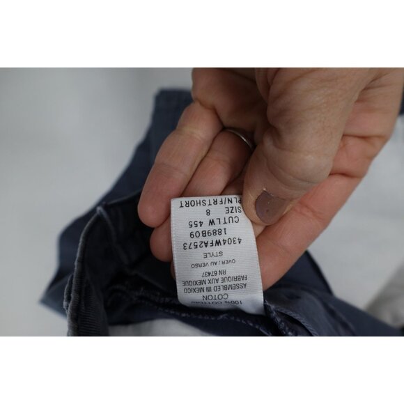 Vintage 90s Ralph Lauren Womens 8 Sun Faded Button Fly Above Knee Shorts Blue - Picture 9 of 14